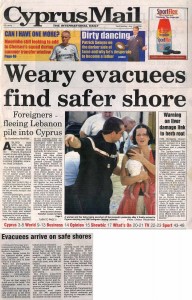 Evacuees from Lebanon Arrive in Cyprus (Cyprus Mail article by Constantine Markides)