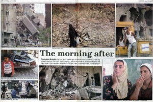 2006 Lebanon War Cyprus Mail centerpiece by Constantine Markides