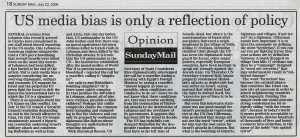 Sunday Mail Op-Ed: Media Bias