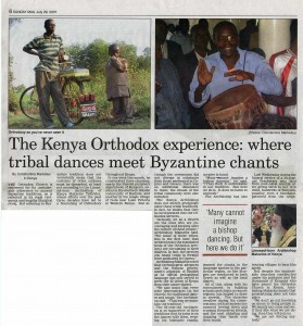 Tribal Dances meet Byzantine Chants in Kenyan Orthodoxy (Cyprus Mail article by Constantine Markides)